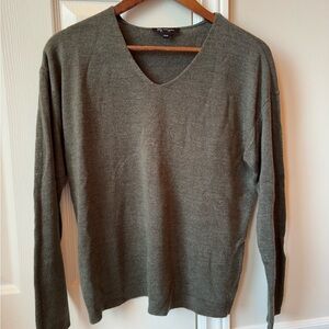 Classic Olive V-Neck Sweater for Women